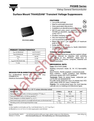 P6SMB10CA-E3/52 datasheet  